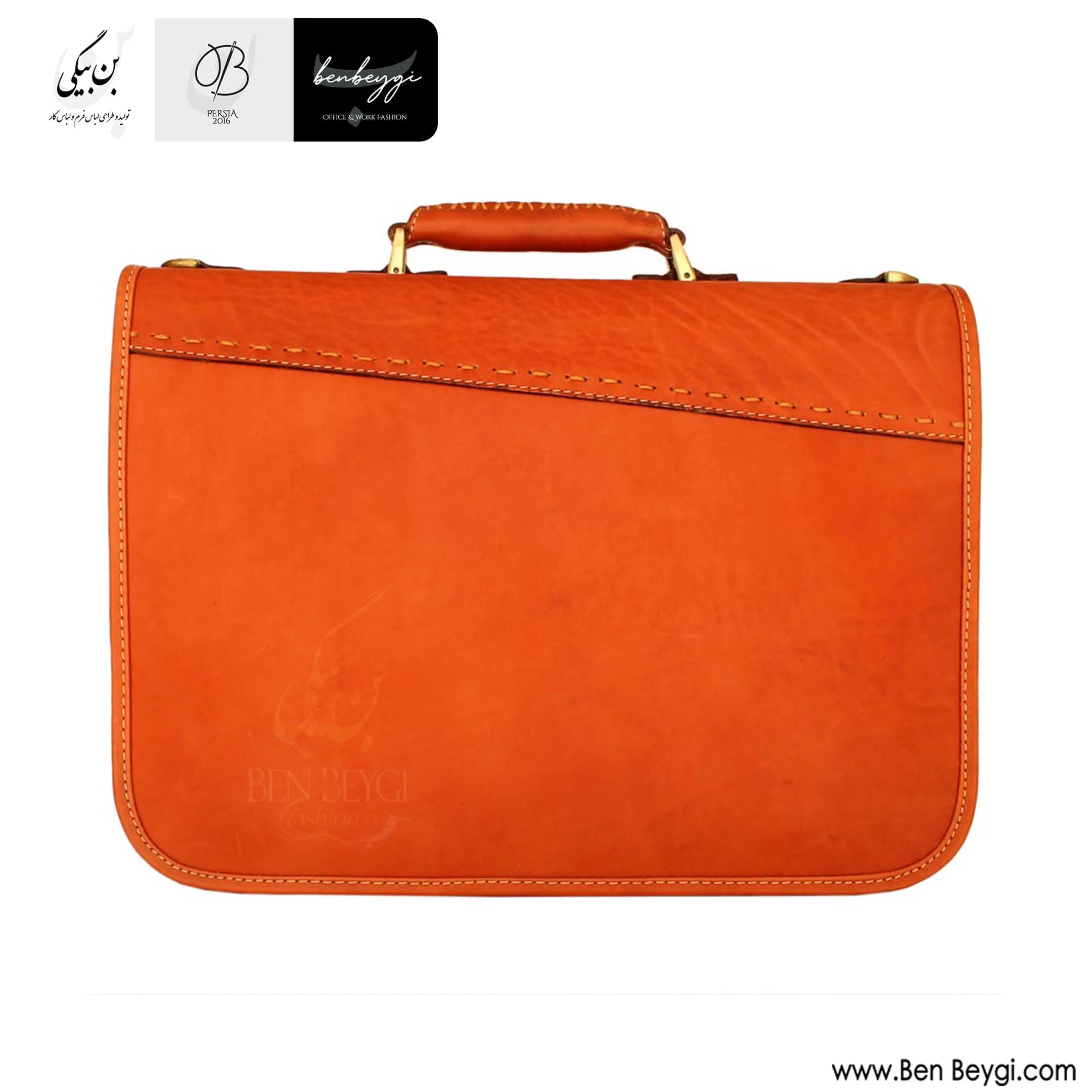 کیف دیپلمات چرمی قفل مخفی کد FA-LB414-32877