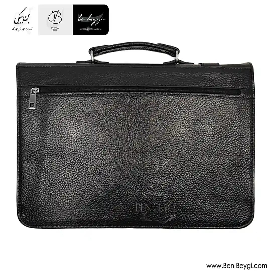 کیف دانشجویی چرم طبیعی کد FA-LB439-32864 — تصویر ۴