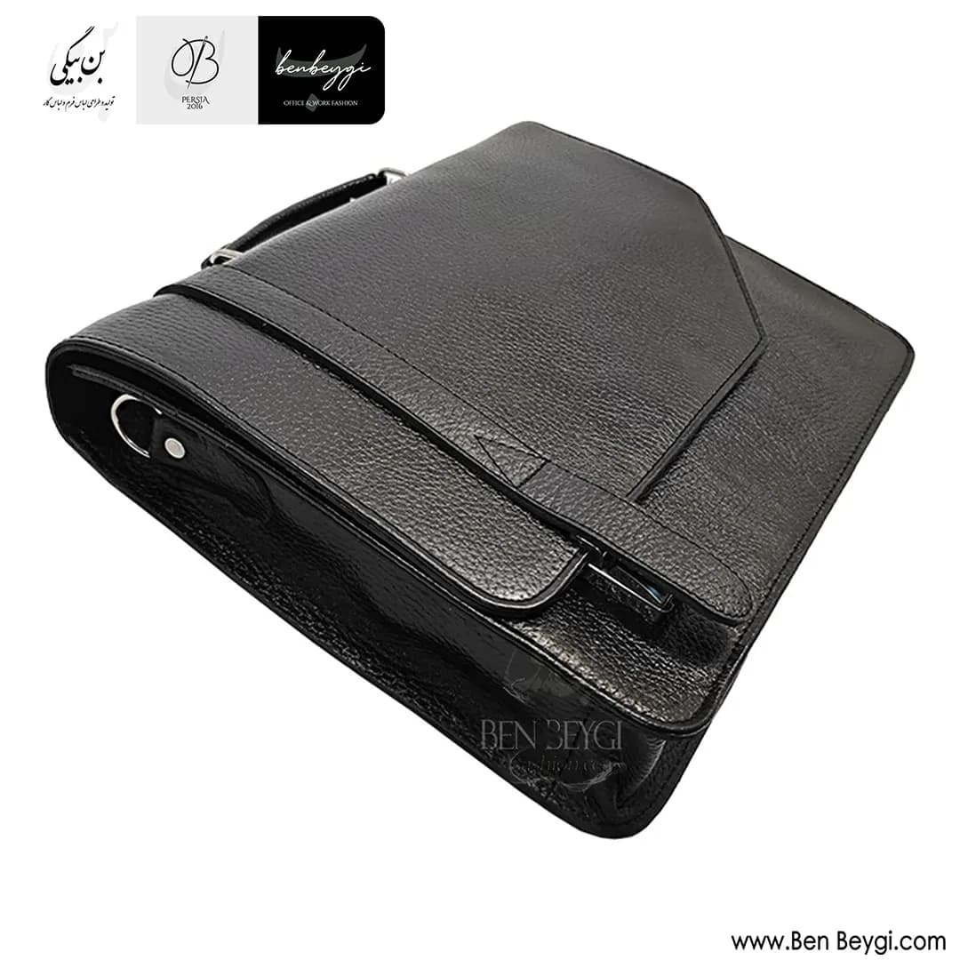 کیف دانشجویی چرم طبیعی کد FA-LB439-32864 — تصویر ۲