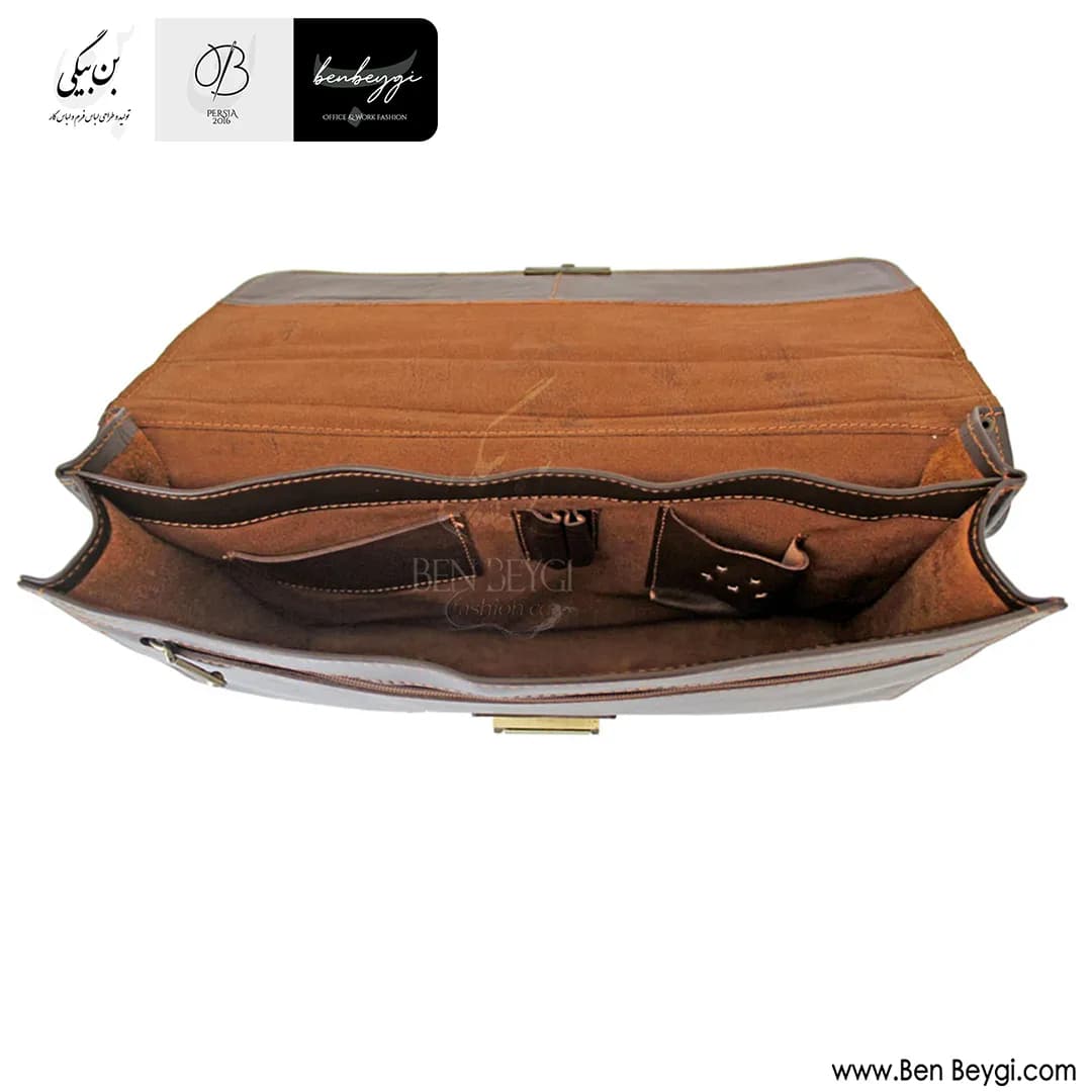 کیف اداری چرم طبیعی کد FA-LB401-32809 — تصویر ۲