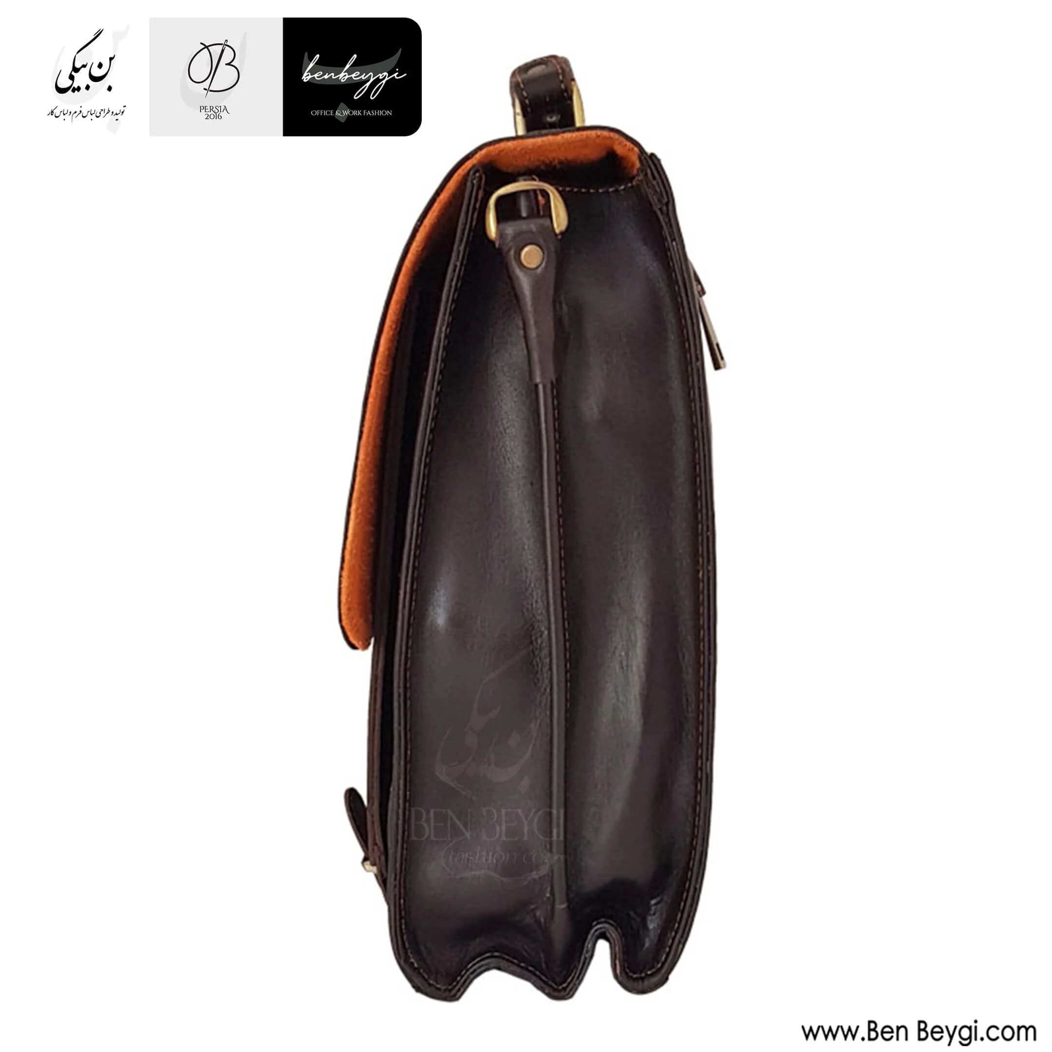 کیف دیپلمات اداری چرم طبیعی کد FA-LB417-31381 — تصویر ۶