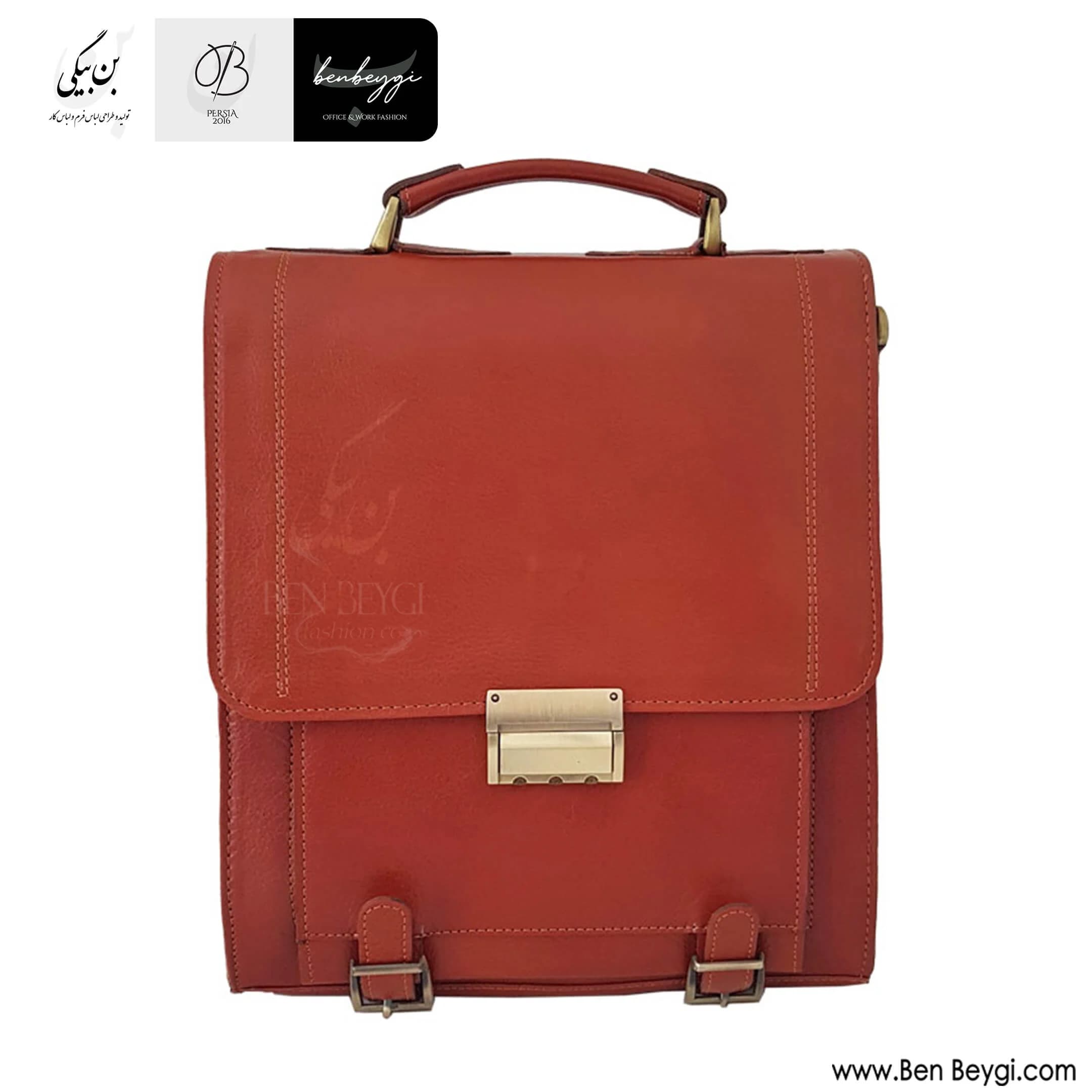 کیف دیپلمات اداری چرم طبیعی کد FA-LB417-31381 — تصویر ۳