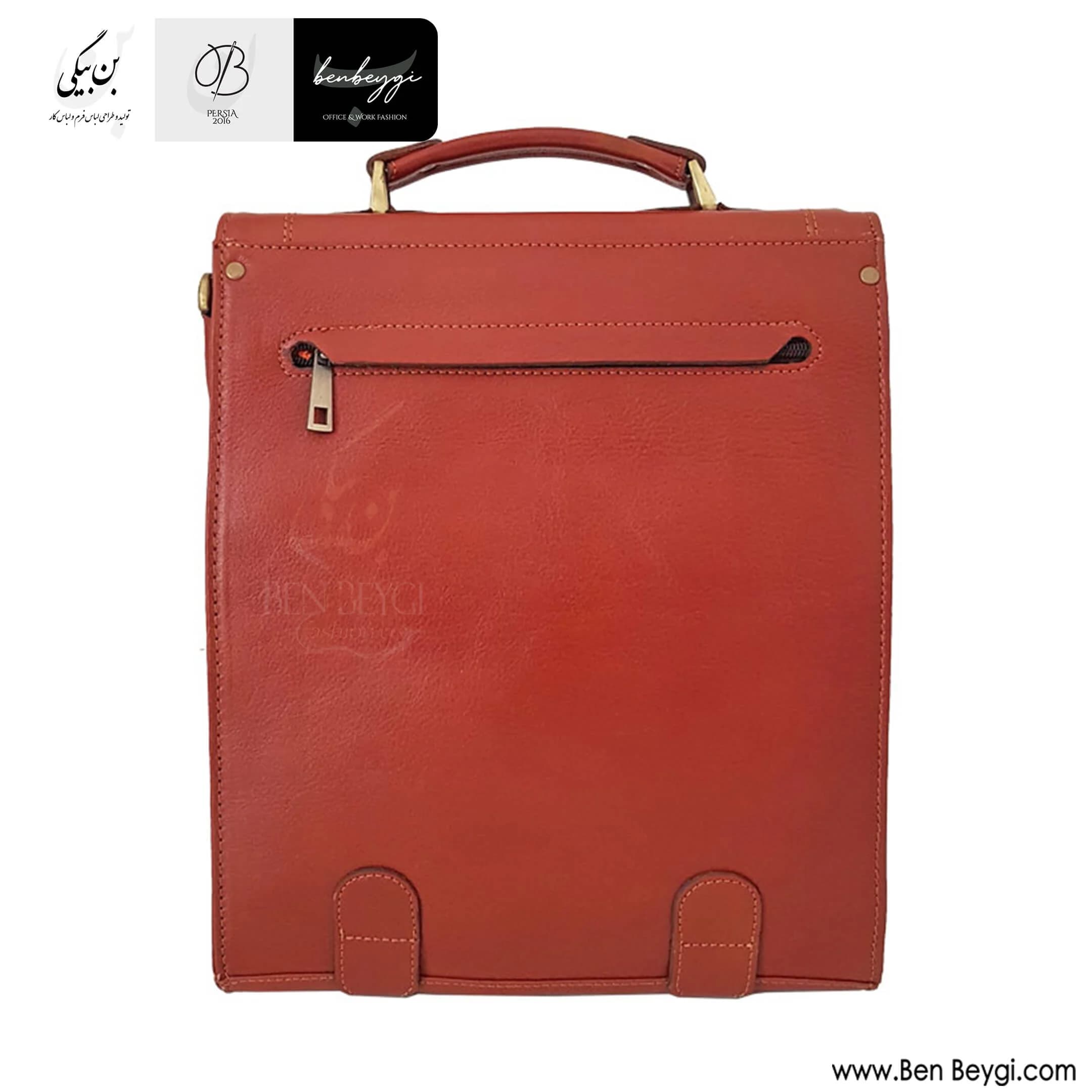 کیف دیپلمات اداری چرم طبیعی کد FA-LB417-31381 — تصویر ۴