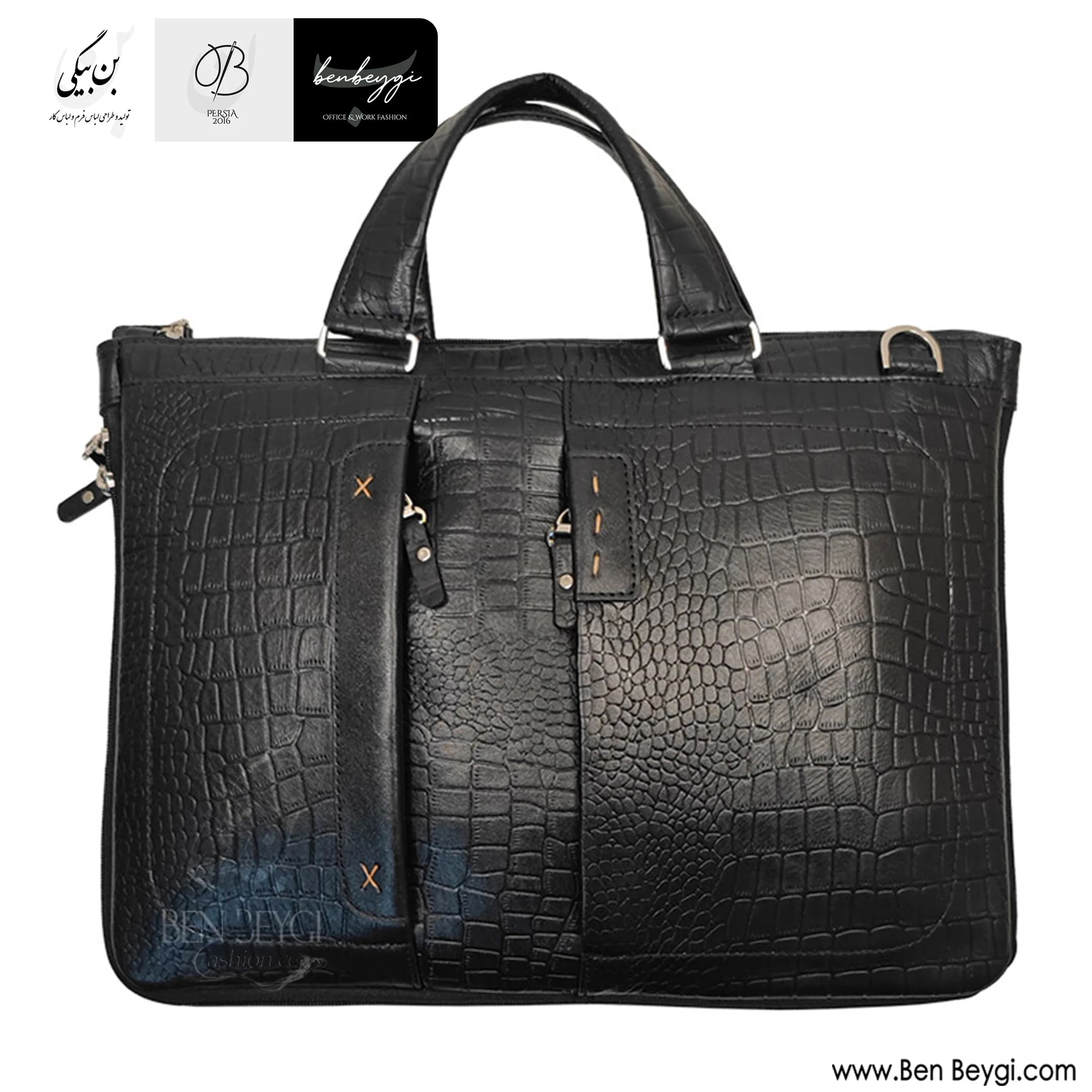 کیف اداری اسپرت چرم طبیعی زنانه کد FA-LB440-31298 — تصویر ۶