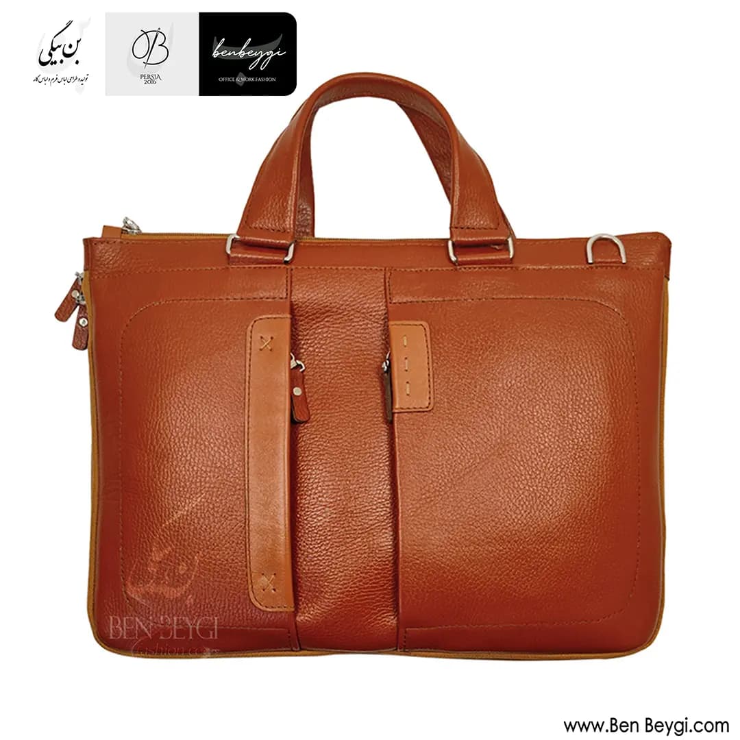 کیف اداری اسپرت چرم طبیعی زنانه کد FA-LB440-31298 — تصویر ۵