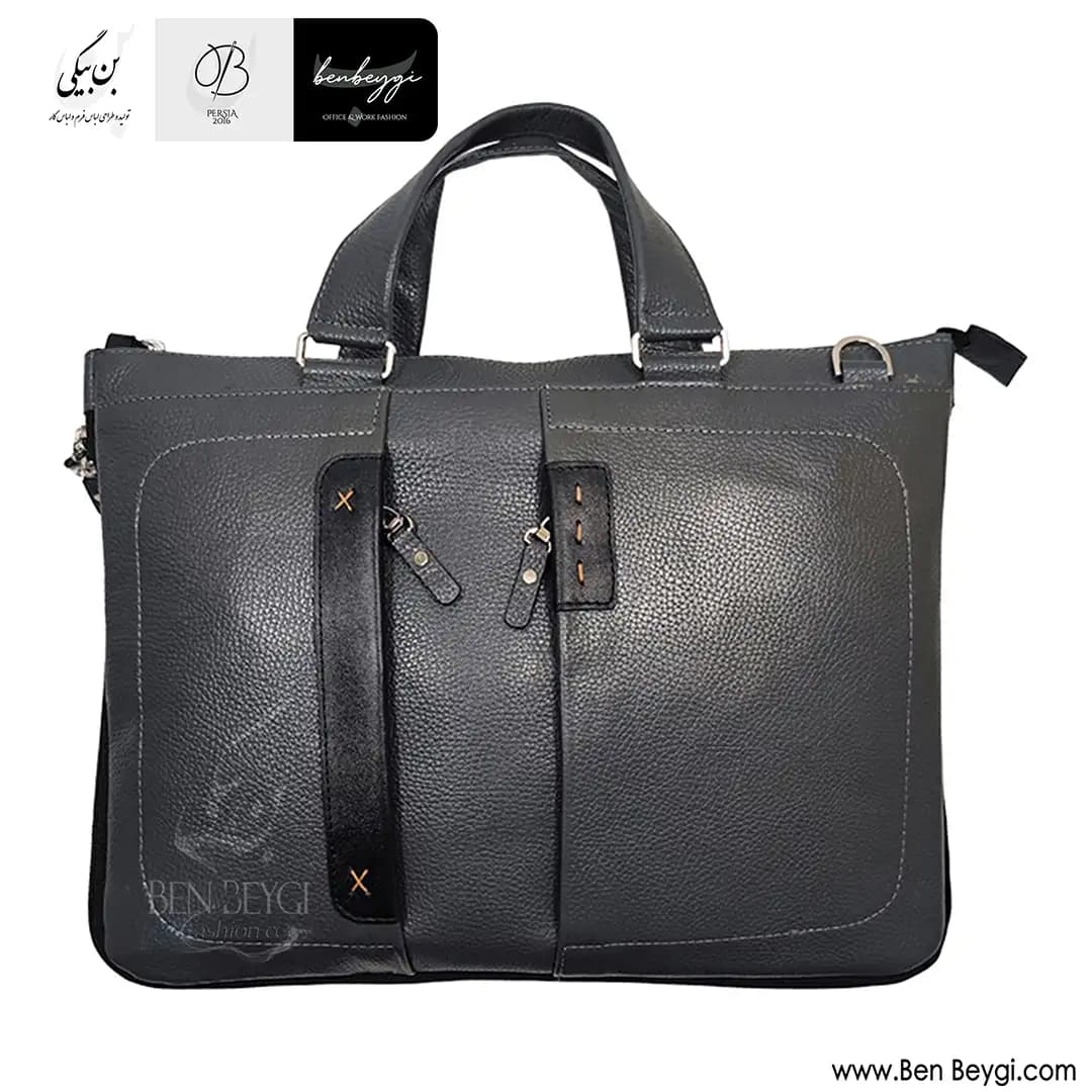 کیف اداری اسپرت چرم طبیعی زنانه کد FA-LB440-31298 — تصویر ۲