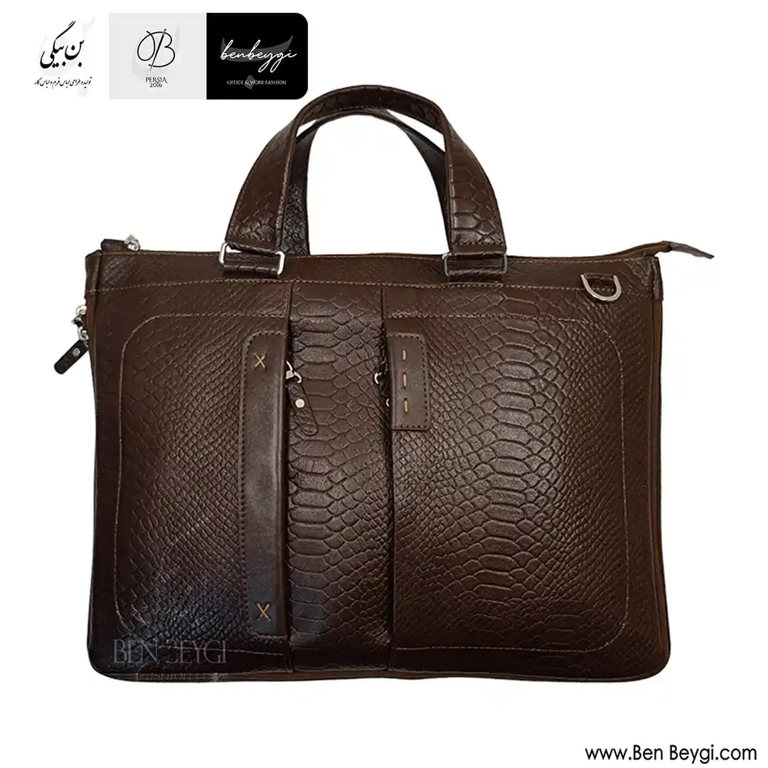 کیف اداری اسپرت چرم طبیعی زنانه کد FA-LB440-31298 — تصویر ۷