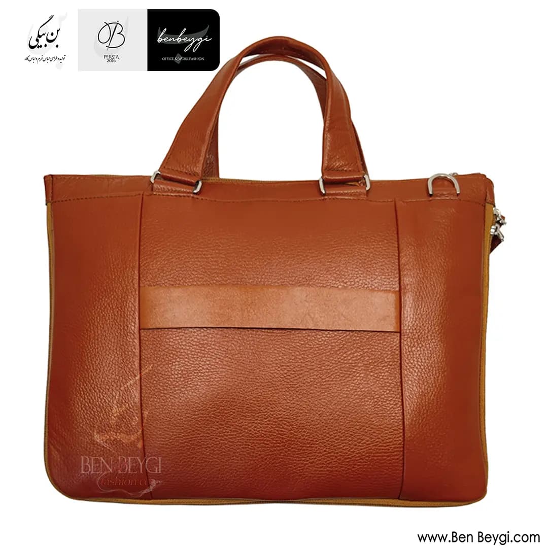 کیف اداری اسپرت چرم طبیعی زنانه کد FA-LB440-31298 — تصویر ۴