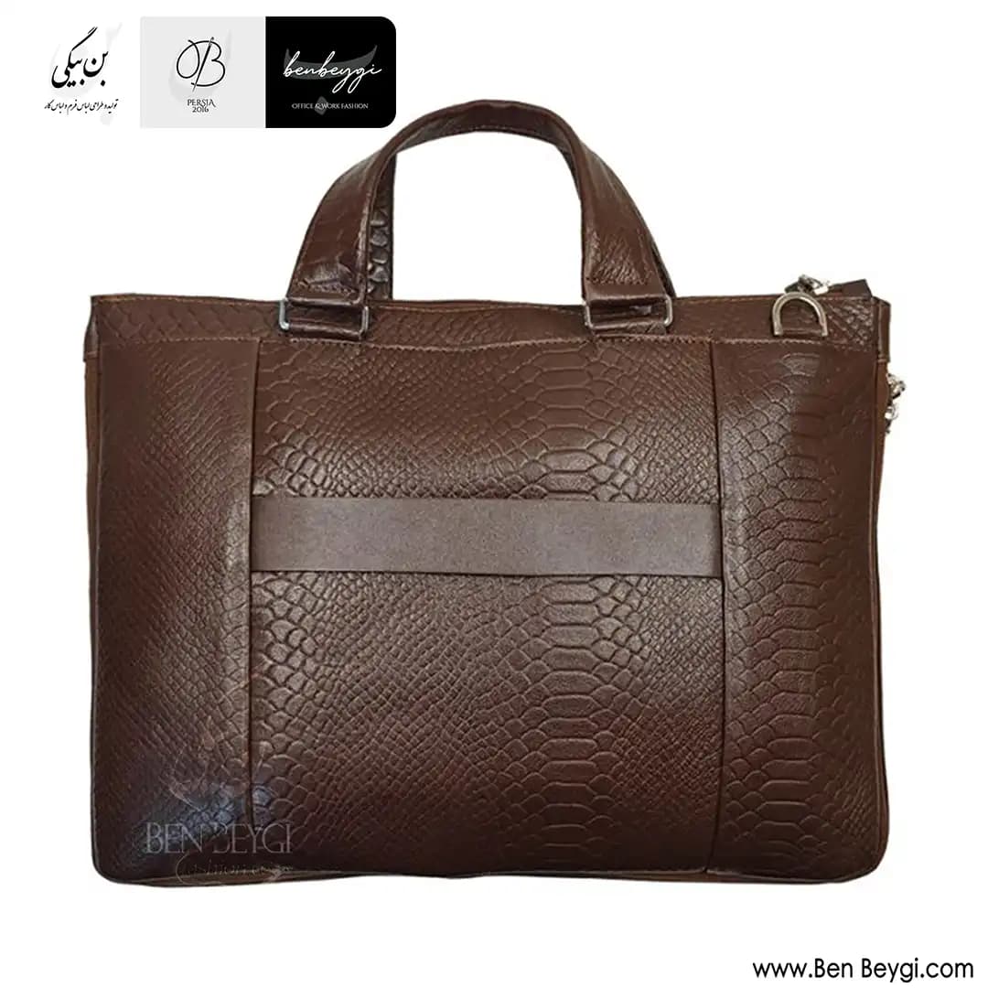 کیف اداری اسپرت چرم طبیعی زنانه کد FA-LB440-31298 — تصویر ۸