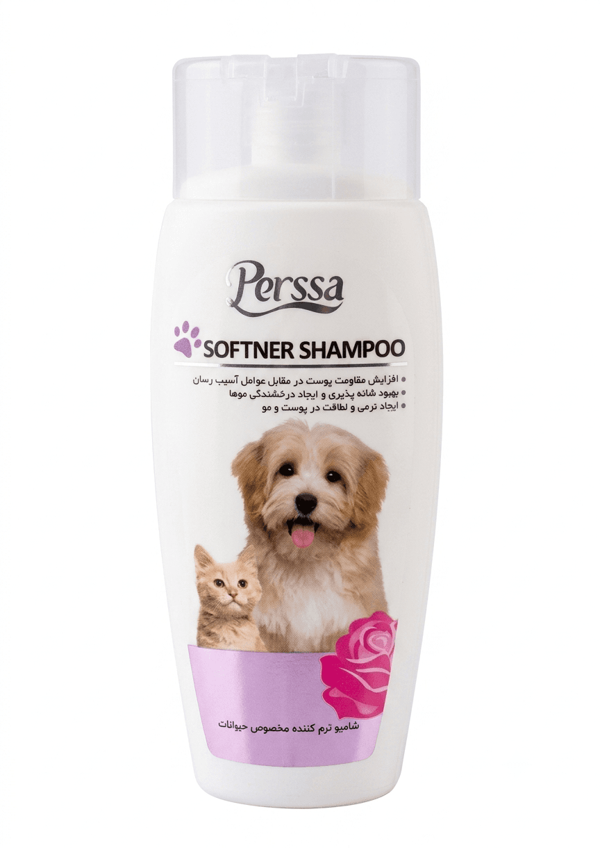 شامپو حیوانات نرم کننده پرسا مدل Softener Shampoo حجم 500 میلی لیتر