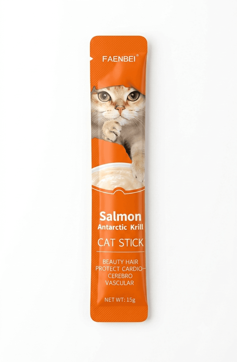 بستنی گربه فنبی با طعم ماهی سالمون Faenbei Salmon Cat Treat وزن 15 گرم