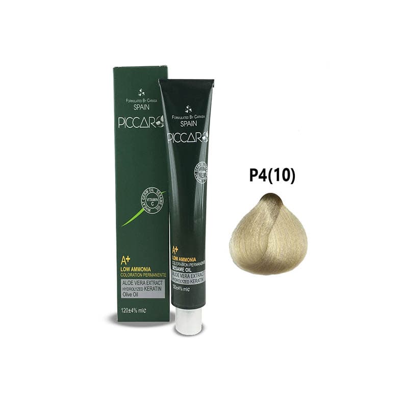 رنگ مو پیکارو شماره P4(10) حجم 120 میلی لیتر رنگ کرم استخوانی