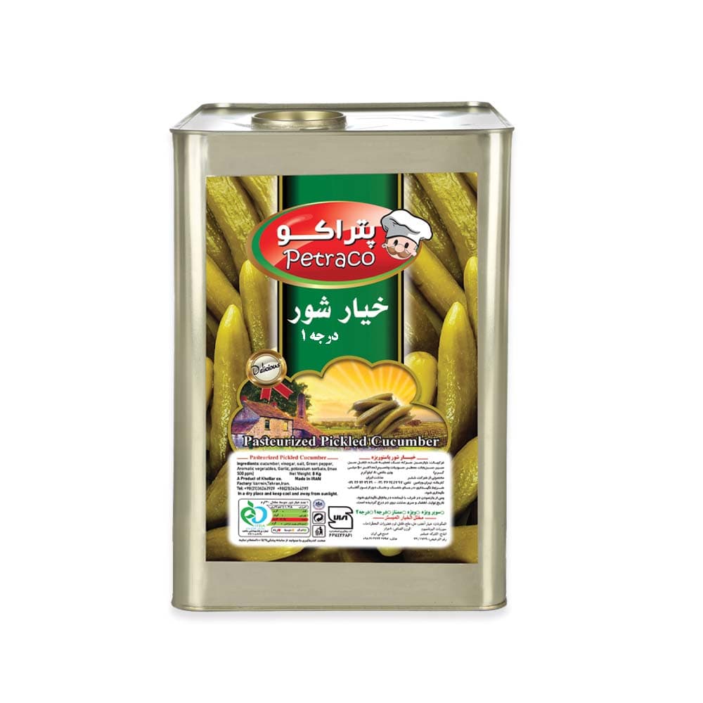 کنسرو خیارشور درجه یک حلب 17 کیلوگرم