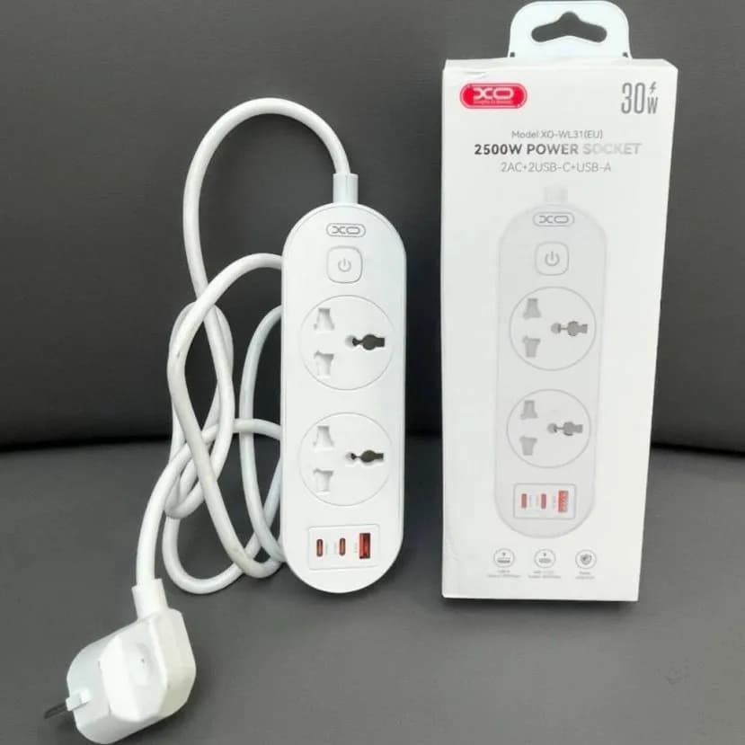 سه راهی برق و شارژر 30وات ایکس او مدل XO- WL31(EU) — تصویر ۲