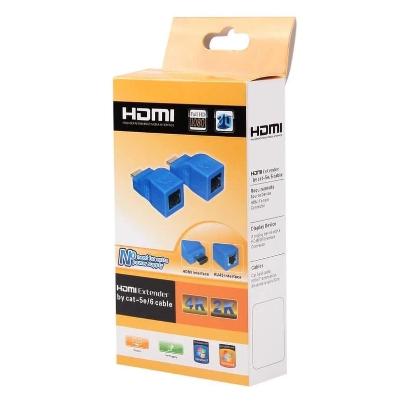 مبدل افزایش طول HDMI مدل HPK-30M بسته 2 عددی کدB21386 — تصویر ۲