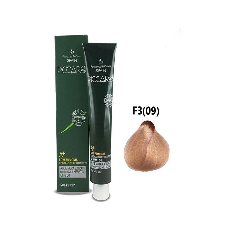 رنگ مو پیکارو شماره F3(09) حجم 120 میلی لیتر رنگ هلویی