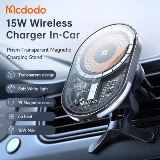 هولدر و شارژر وایرلس مگ سیف مک دودو Mcdodo CH-2340 توان 15 وات — تصویر ۶