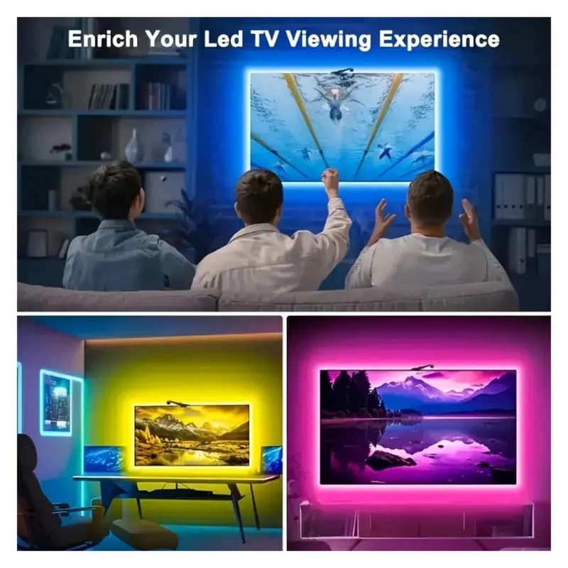 ریسه ال ای دی دریم لایت مدل پشت تی وی RGB کد B21353 — تصویر ۵