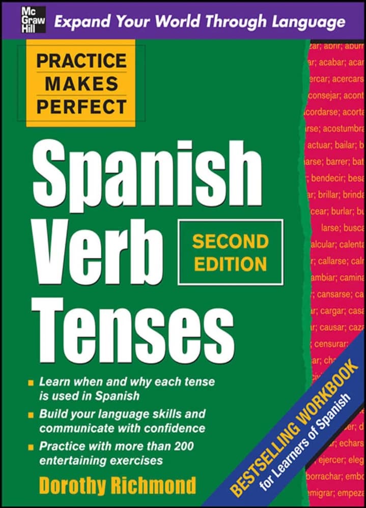 کتاب Practice Makes Perfect: Spanish Verb Tenses (تمرین کامل می‌کند: زمان‌های افعال اسپانیایی) نسخه انگلیسی PDF | دوروتی ریچموند
