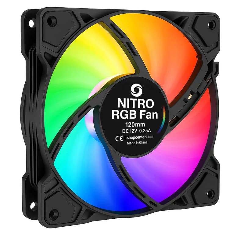 فن کیس نیترو مدل 1212 RGB کد B21350 — تصویر ۳