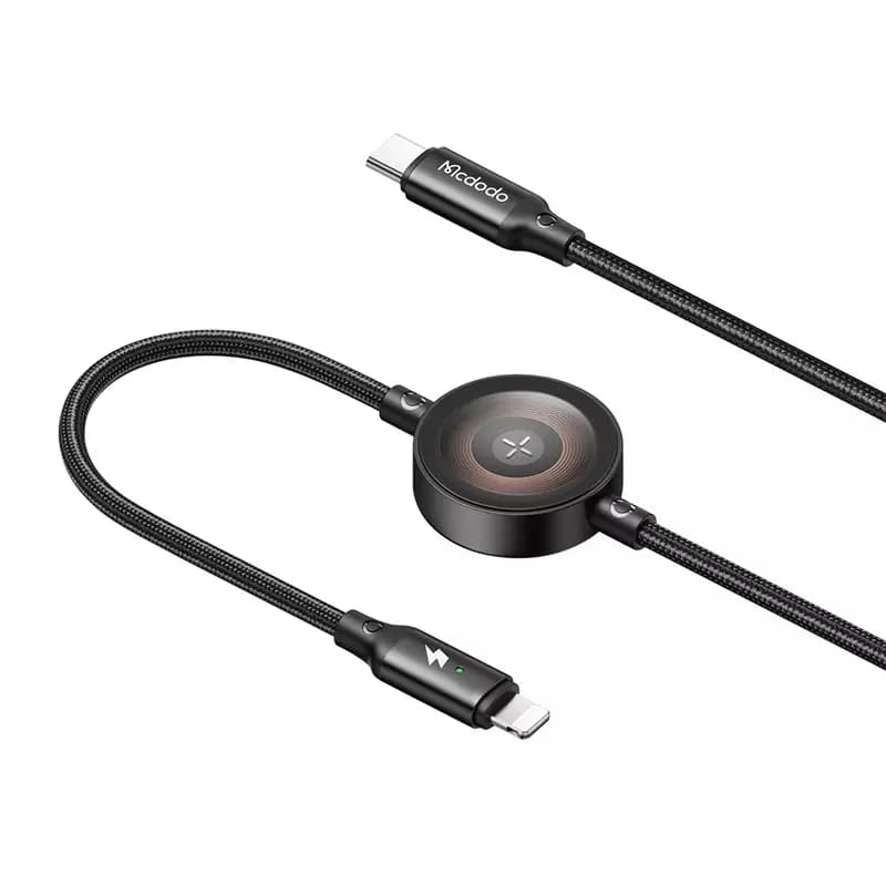 کابل لایتنینگ به Type-C و شارژر اپل واچ مک دودو Mcdodo CA-568 Cable Wireless Charger توان 36 وات — تصویر ۴