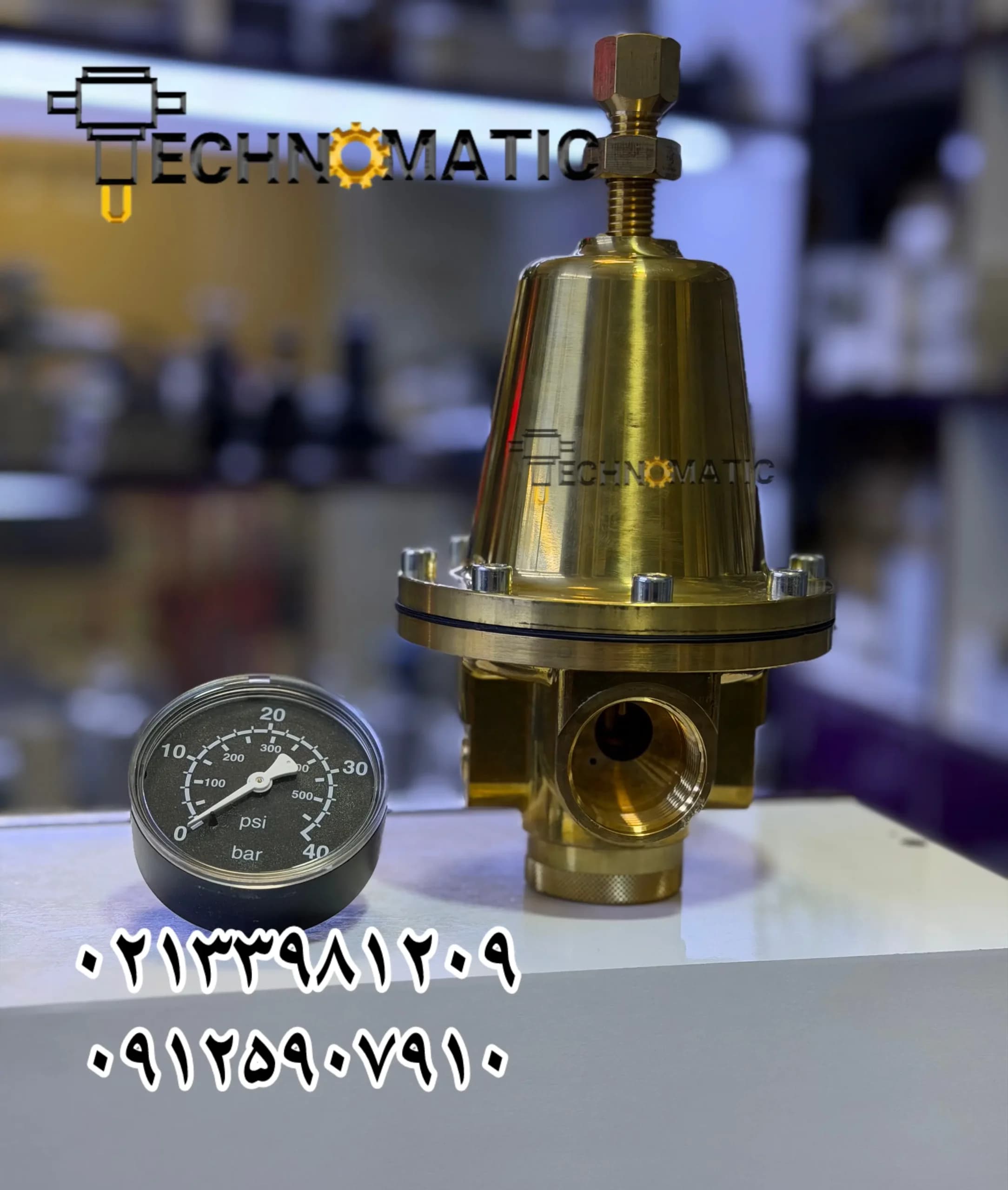 رگلاتور سایز 1/4 40 بار پنوماتیک ewo آلمان — تصویر ۳