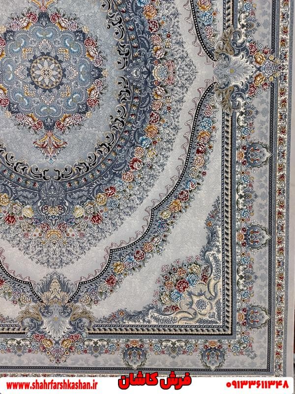 فرش 700 شانه نقره ای تراکم 2550 مدل ارمغان سیلور — تصویر ۲