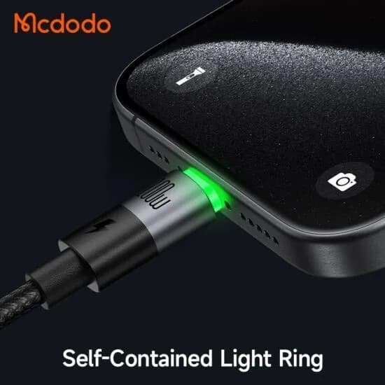 کابل دو سر Type-C و لایتنینگ مک دودو Mcdodo CA-670 توان 100 وات طول 1.5 متر — تصویر ۴
