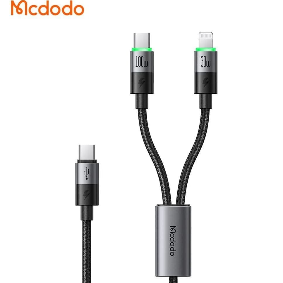 کابل دو سر Type-C و لایتنینگ مک دودو Mcdodo CA-670 توان 100 وات طول 1.5 متر
