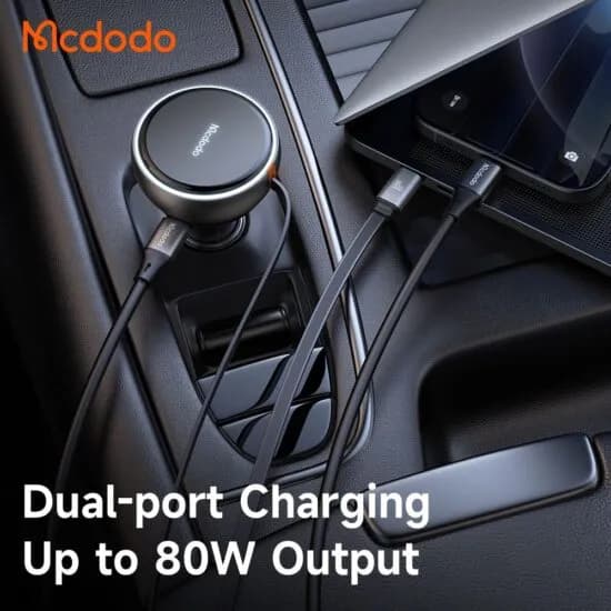 شارژر فندکی مک دودو Mcdodo CC-4850 FreeGo Car Charger توان 80 وات — تصویر ۶