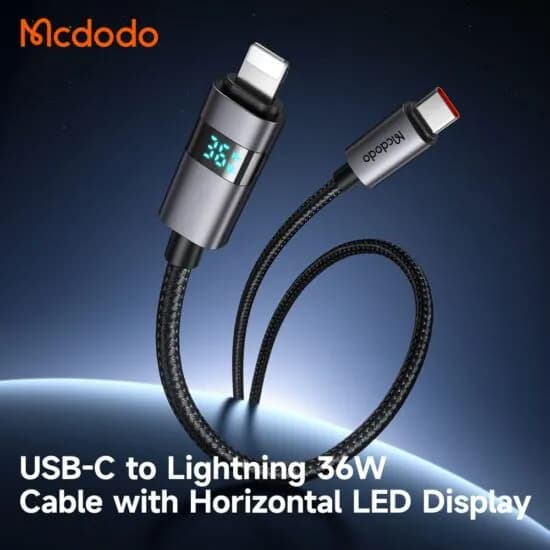 کابل لایتنینگ به Type-C مک دودو Mcdodo CA-6570 دارای قطع کن خودکار طول 1.2 متر توان 30 وات — تصویر ۶