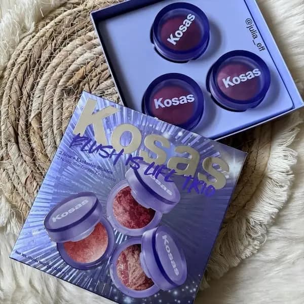 پک رژگونه مینی چندبعدی کوزاس با جعبه KOSAS Mini Blush is Life Trio