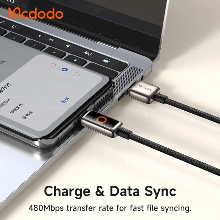 کابل Type-C مک دودو Mcdodo CA-6650 طول 1.2 متر توان 100 وات — تصویر ۲
