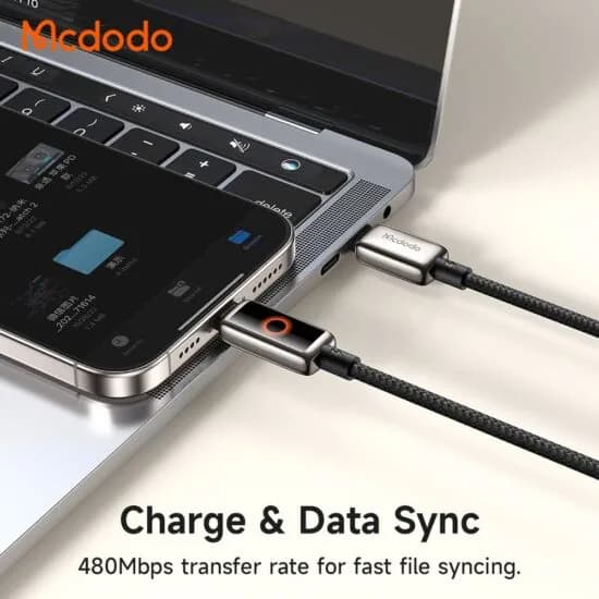 کابل لایتنینگ به Type C مک دودو Mcdodo CA-6670 طول 1.2 متر توان 36 وات — تصویر ۶