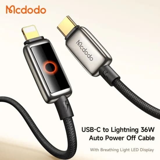 کابل لایتنینگ به Type C مک دودو Mcdodo CA-6670 طول 1.2 متر توان 36 وات — تصویر ۵