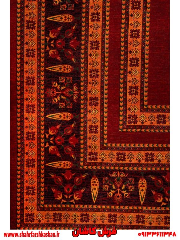 فرش درختی قرمز 700 شانه طرح یوکا — تصویر ۳