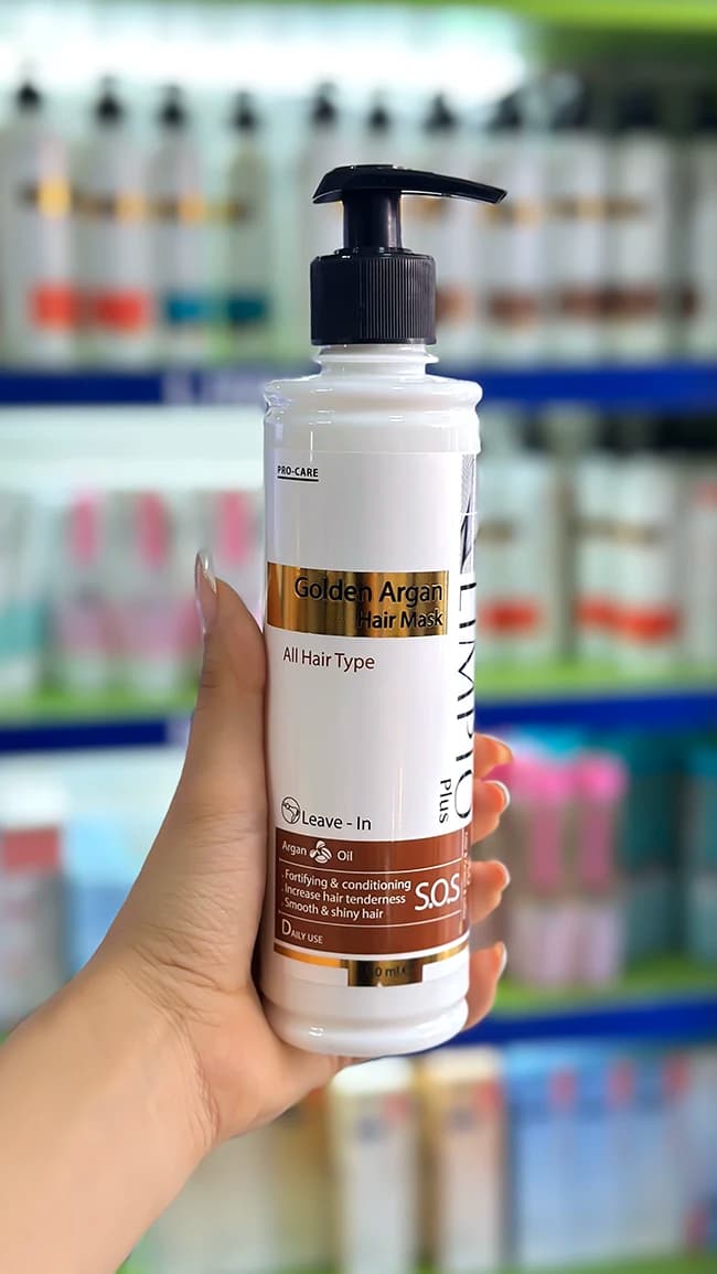ماسک مو بدون آبکشی لیمپیو پلاس | آرگان تقویت‌کننده 350ml