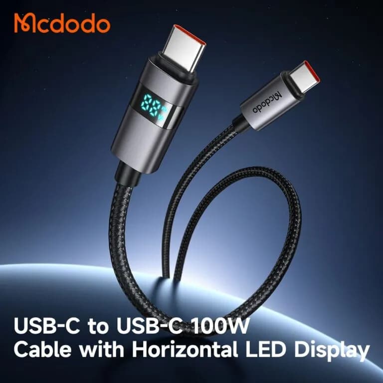 کابل Type-C به Type-C مک دودو Mcdodo CA-5610 طول 1.2 متر توان 100 وات — تصویر ۶