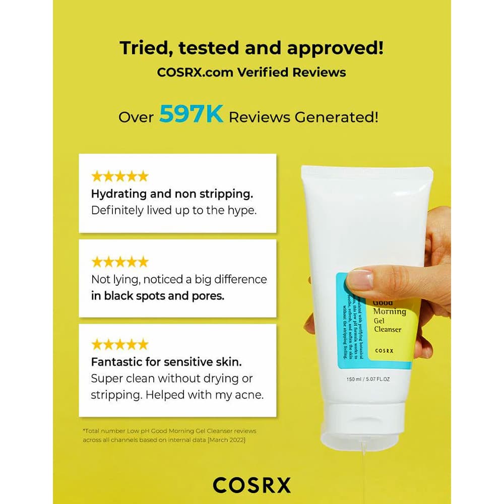 ژل شوینده گود مورنینگ کوزارکس 150 میل | COSRX Low pH Good Morning Gel Cleanser — تصویر ۳