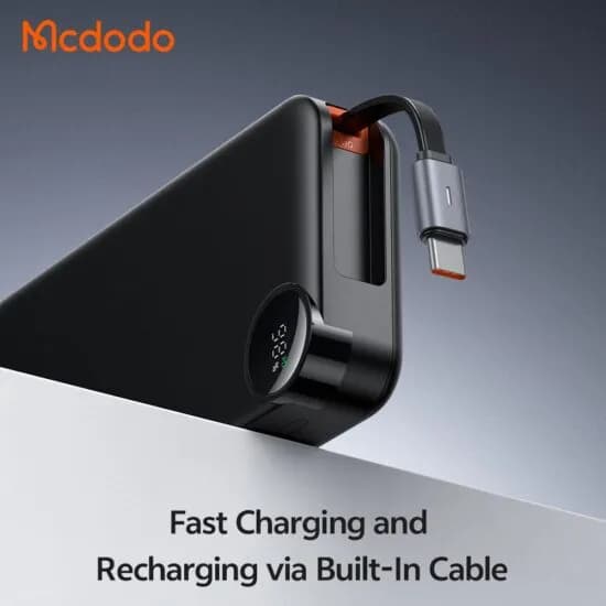 پاوربانک 10000 مک دودو Mcdodo Freego MC-3870 توان 30 وات همراه با کابل متصل — تصویر ۶