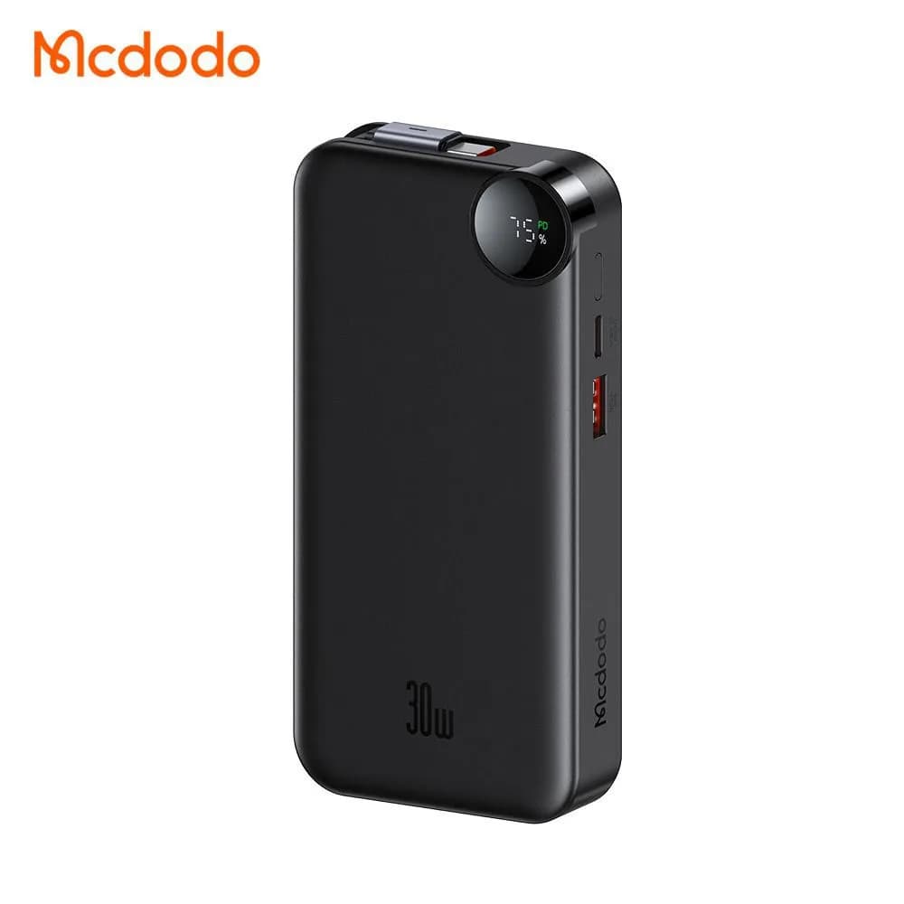 پاوربانک 10000 مک دودو Mcdodo Freego MC-3870 توان 30 وات همراه با کابل متصل