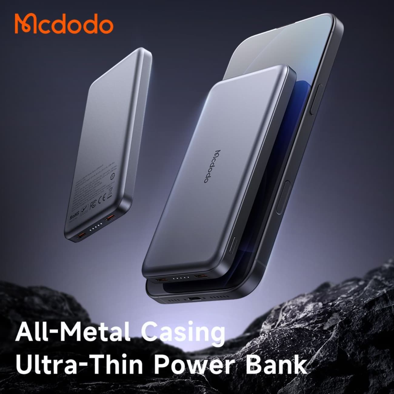 پاوربانک فوق نازک 10000 مک دودو Mcdodo MC-378 Metal Ultra Thin توان 20 وات — تصویر ۸