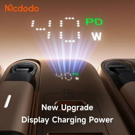 شارژر دیواری 2 پورت مک دودو Mcdodo CH-428 FreeGo GaN توان 40 وات همراه با کابل متصل — تصویر ۷