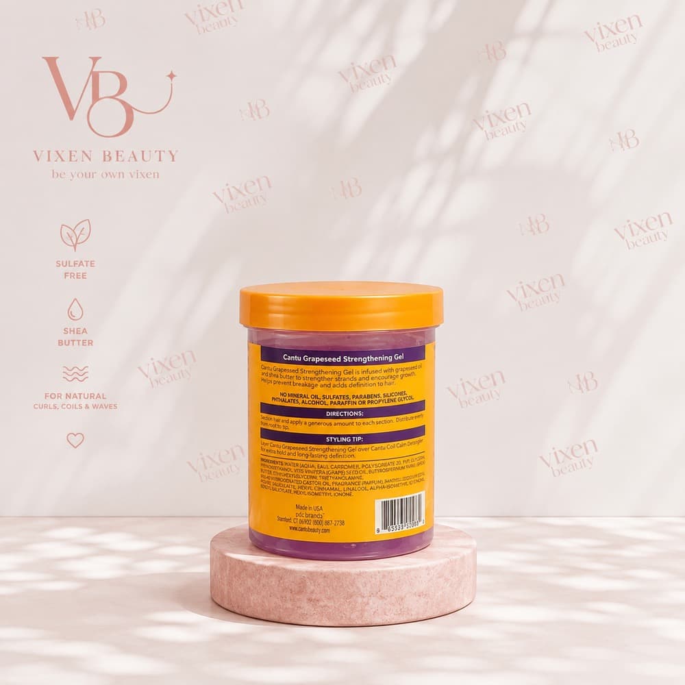 ژل موی عصاره هسته انگور کنتو (Cantu) مدل Strengthening — تصویر ۲