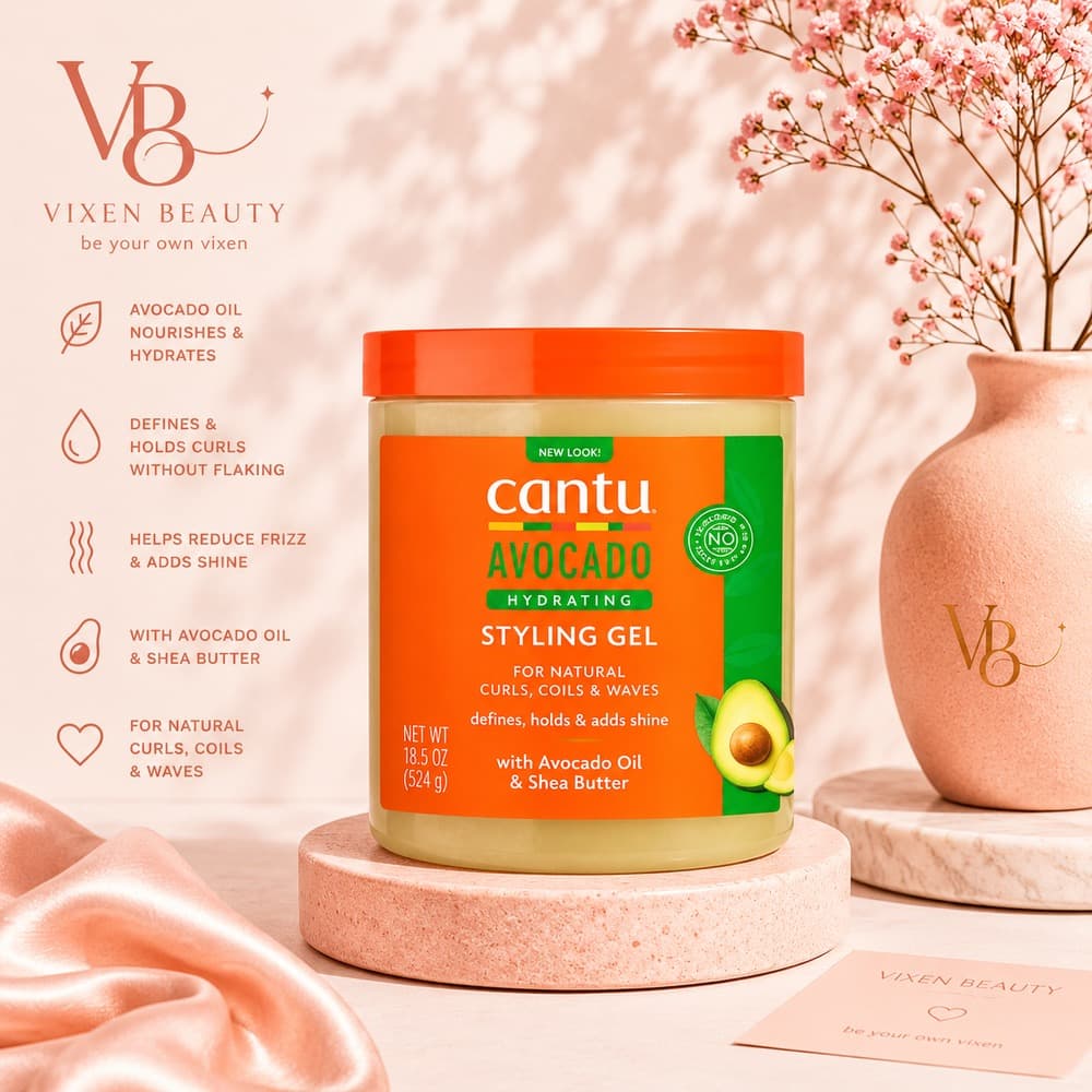 کرم موی فر آبرسان آووکادو کنتو Cantu Avocado Hydrating Curl Cream – 355ml