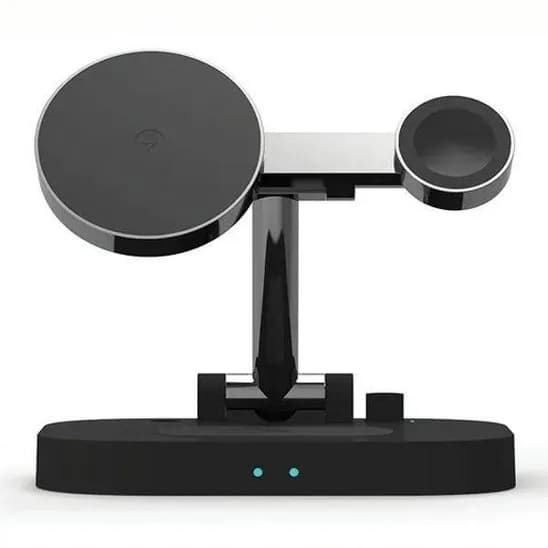 استند و شارژر وایرلس چندکاره اوی Awei W22 4 in 1 توان 15 وات با قابلیت شارژ اپل واچ — تصویر ۲