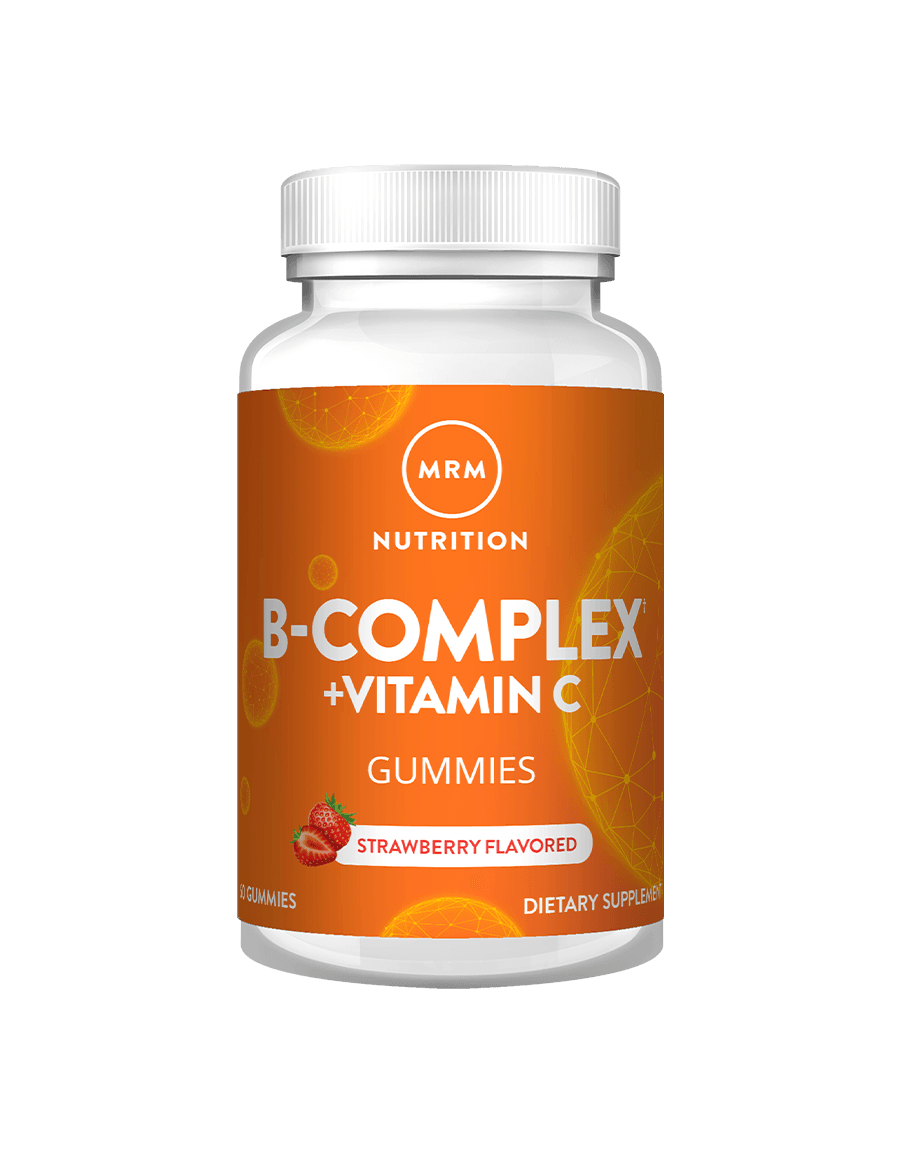 قرص پاستیلی بی کمپلکس و ویتامین سی با طعم توت فرنگی ام آر ام نوتریشن 60 عددی (MRM Nutrition B-Complex + Vitamin C Strawberry 60 Gummies)