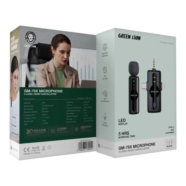 میکروفون بی سیم گرین لاین Green Lion GM-79X GNGM79XMICBK — تصویر ۲