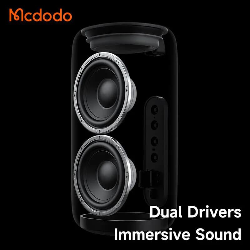 اسپیکر بلوتوث مک دودو Mcdodo BS-1410 Portable Wireless Speaker توان 10 وات رم و فلش خور — تصویر ۵