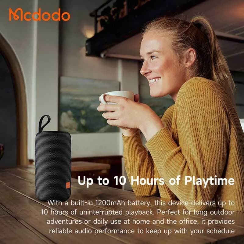 اسپیکر بلوتوث مک دودو Mcdodo BS-1410 Portable Wireless Speaker توان 10 وات رم و فلش خور — تصویر ۲